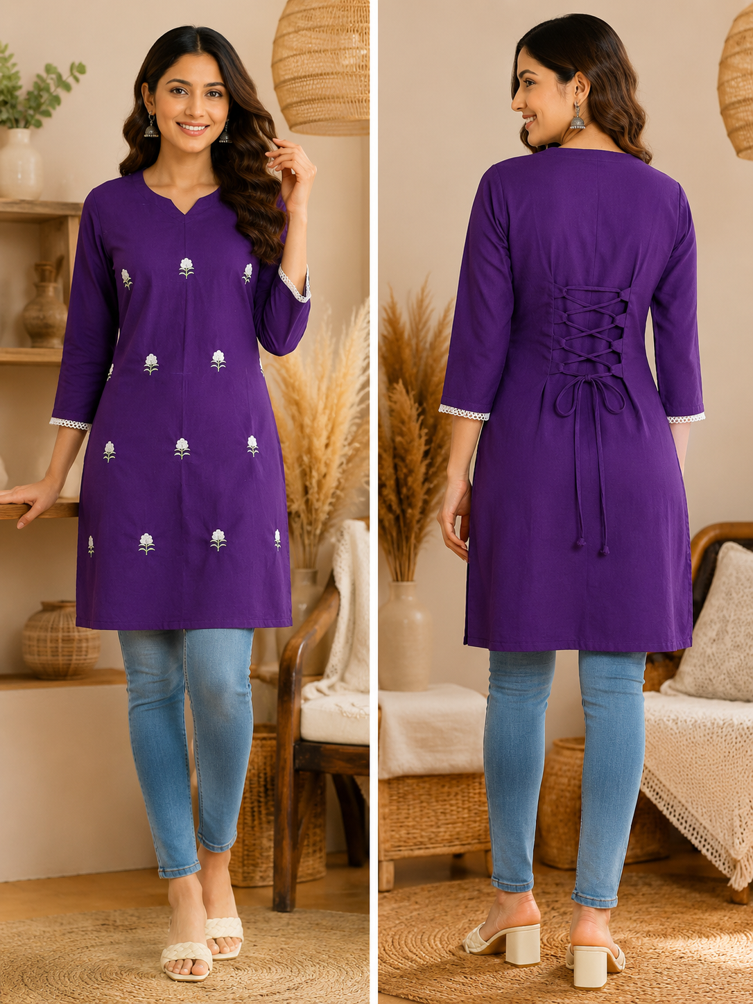 cotton kurti with dori